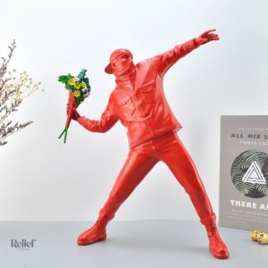 Banksy Bomber avec fleurs