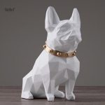 Bouledogue en origami, statue décorative originale