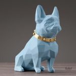 Décoration intérieure, statue bouledogue en origami