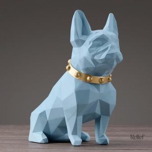 Décoration intérieure, statue bouledogue en origami