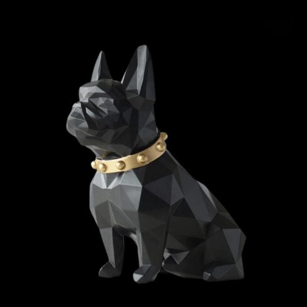 Statue décorative de bouledogue, design moderne et unique