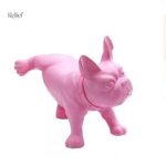 Chien Bouledogue couleur, 33 cm de hauteur pour collectionneur