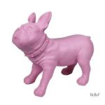 Statue décorative Chien, Bouledogue en couleur vive