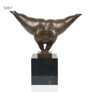 Sculpture Bronze Femme ronde 22 cm, œuvre d'art moderne