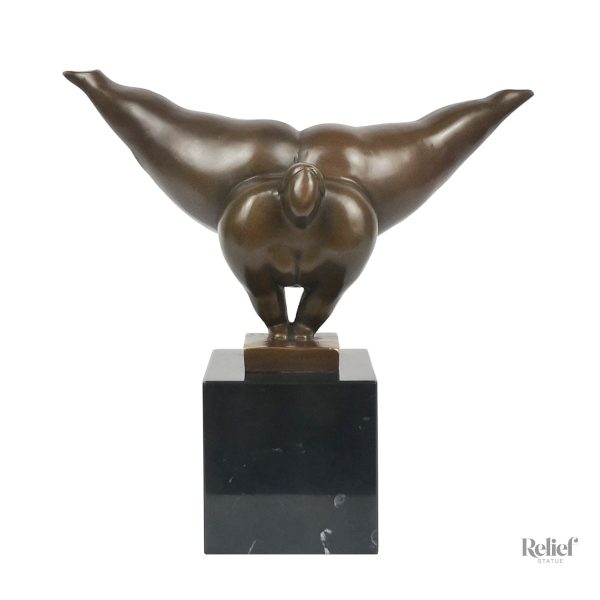 Sculpture en bronze véritable, représentation féminine stylisée