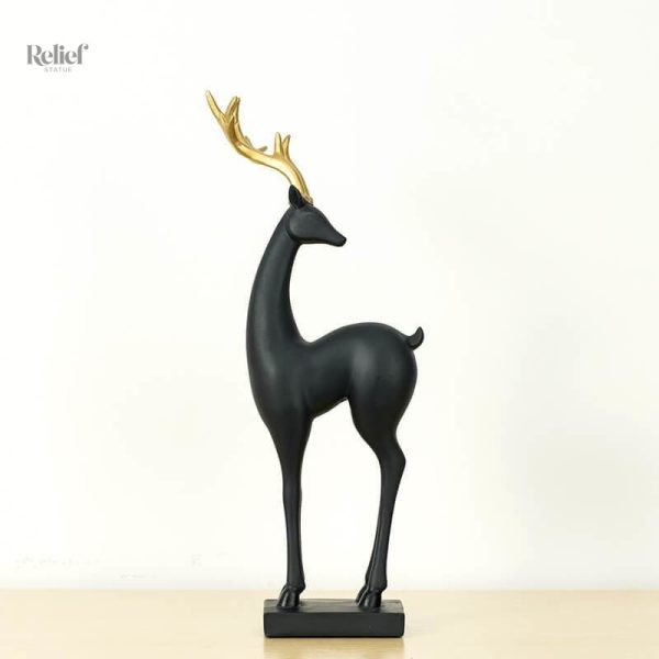 Statue cerf contemporaine pour salon chic