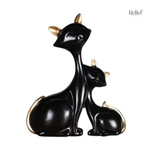 Sculpture design représentant un chat stylisé