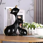Œuvre d'art moderne en forme de chat décoratif
