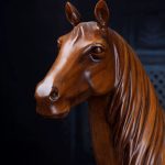 Sculpture en résine, cheval 21 cm, décoration moderne