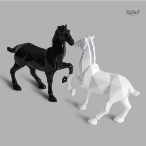 Art en papier représentant un cheval, ajout décoratif