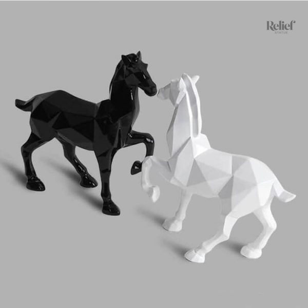 Art en papier représentant un cheval, ajout décoratif