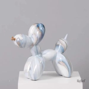 Statue décorative de chien en forme de ballon