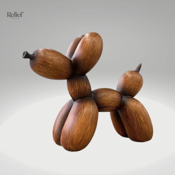 Statue en forme de chien, design ludique