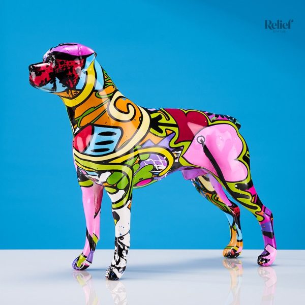Chien en sculpture pop art - design unique et accrocheur