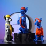 Sculpture de chien Chihuahua en résine artisanale