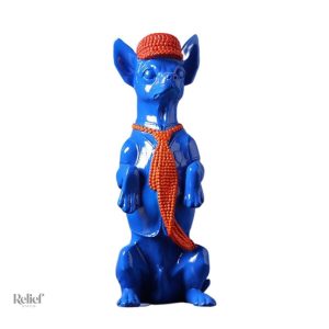 Figurine Chihuahua au design élégant pour décoration