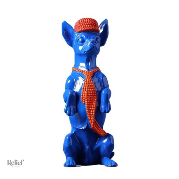 Figurine Chihuahua au design élégant pour décoration