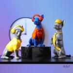 Statue artisanale de Chihuahua pour intérieur moderne