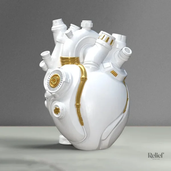 Sculpture en coeur, symbole d'amour et de connexion