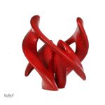 Sculpture abstraite moderne en matériaux variés