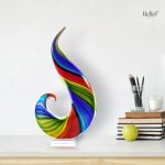 Art actuel - Sculpture Rainbow inspirée par la couleur