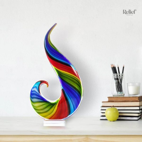 Art actuel - Sculpture Rainbow inspirée par la couleur