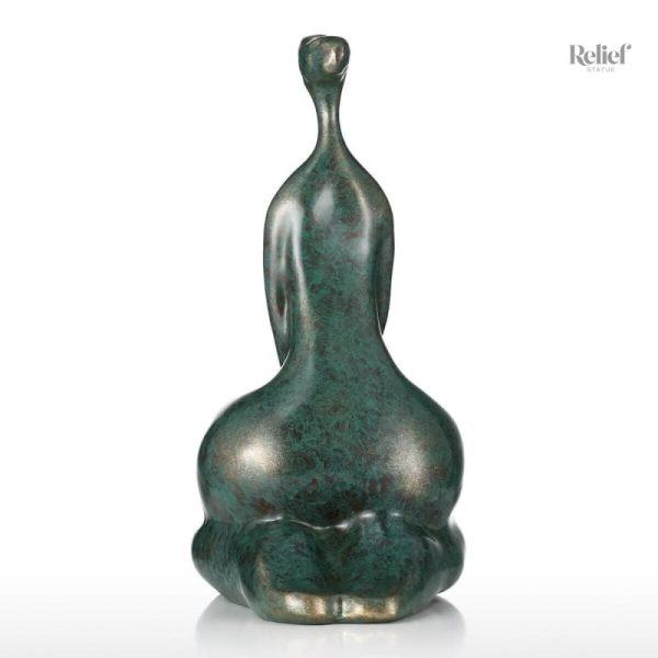 Décoration artistique : femme nue, assise, 30 cm