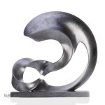 Sculpture abstraite en fonte design, 29 cm