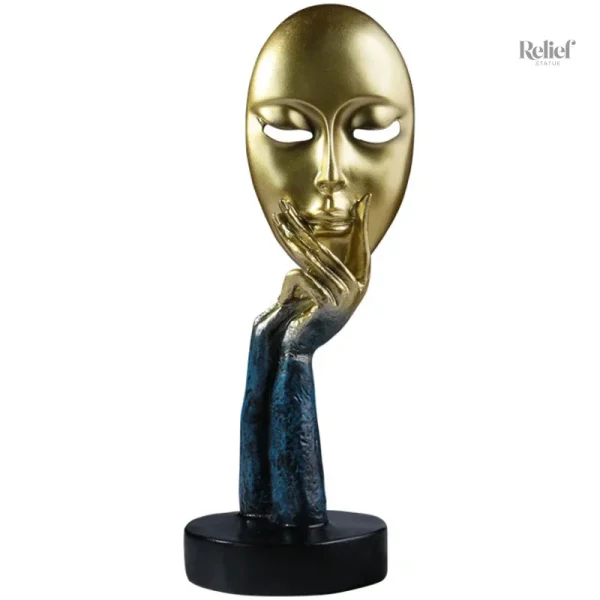 Sculpture expressive d'une femme en pleine réflexion