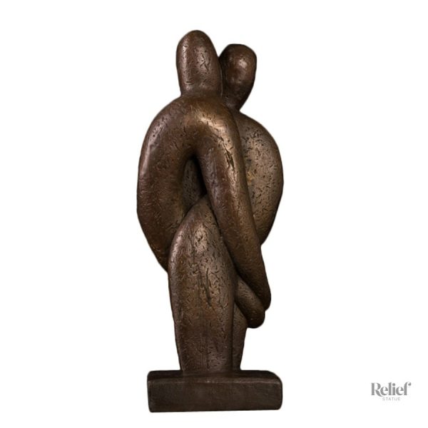 Sculpture moderne couple, finition en bronze