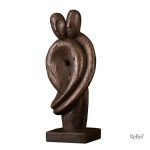 Œuvre d'art en bronze, duo amoureux stylisé