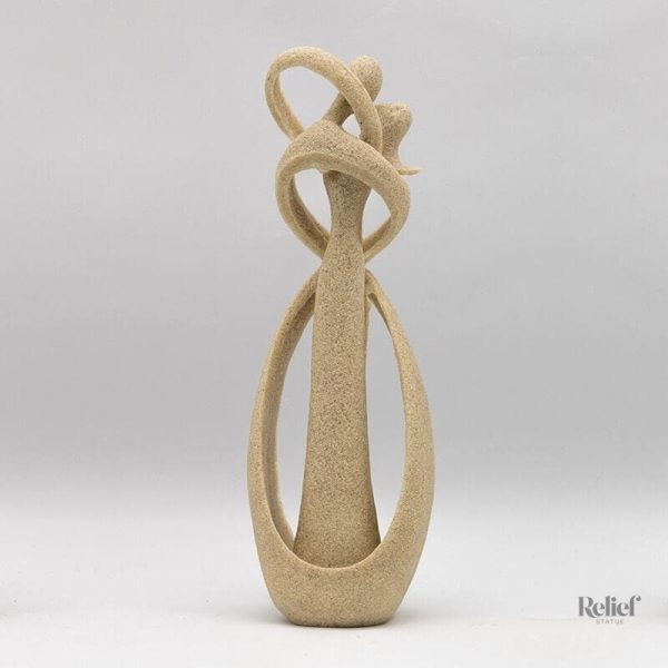 Sculpture moderne de couple, design artistique et élégant
