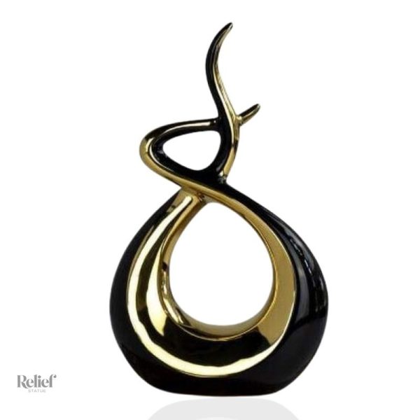 sculpture-design-deco-1 Sculpture Abstraite Enlacement d'Or
