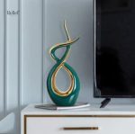 Formes abstraites d'enlacement doré