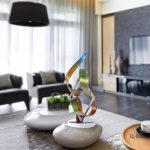 Art métallique Ruban, pièce décorative unique