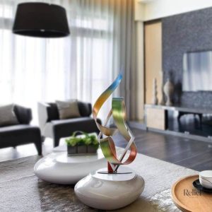 Art métallique Ruban, pièce décorative unique