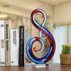 Objet décoratif multicolore en verre pour intérieur