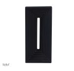 Sculpture céramique rectangle noire 30 cm pour décoration intérieure