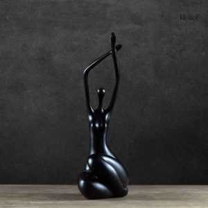 Art déco : statue femme nue, ronde et assise
