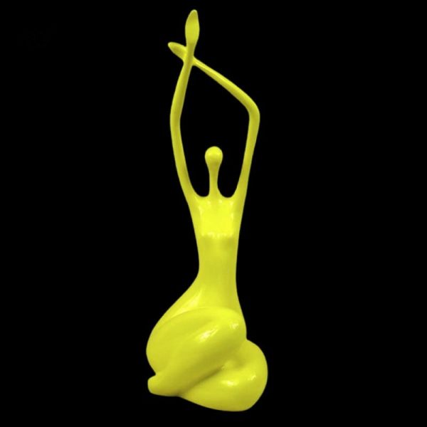 Figurine femme nude, 34 cm, pose assise ronde