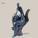 Art décoratif : Statue Femme Nue, 33 cm élégante