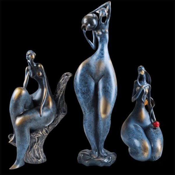 Statue Femme Nue ronde, symbole d'indépendance, 59 cm