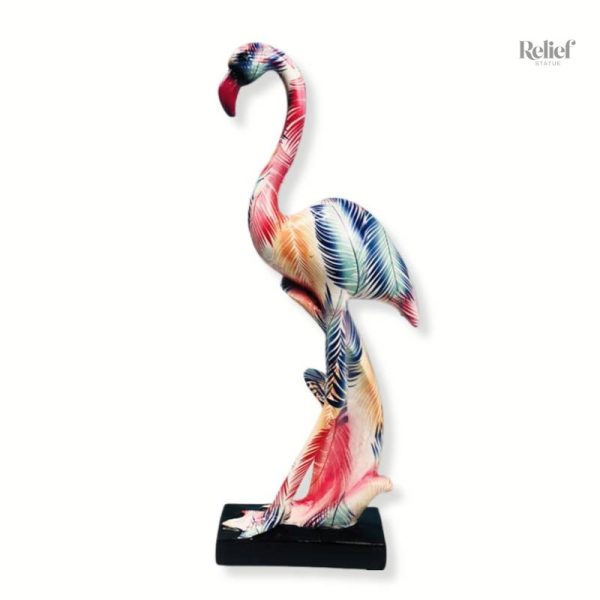 Sculpture de flamant rose décorative