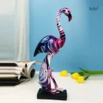 Sculpture artistique de flamant rose