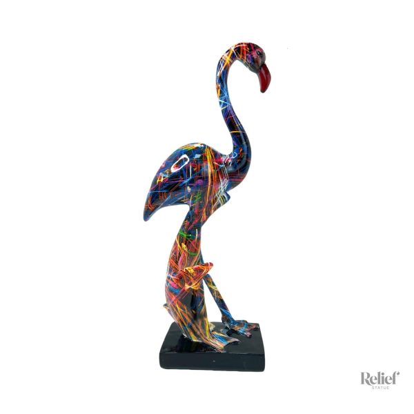 Sculpture flamant rose en laser, 35 cm