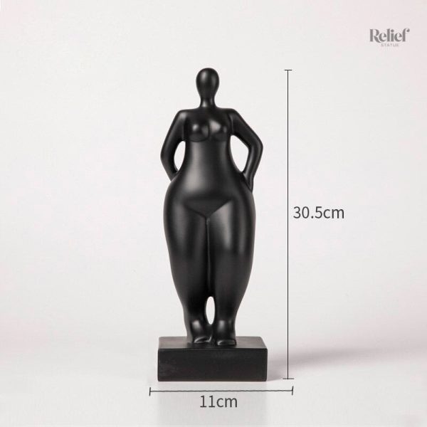 Statue artistique, Femme en pleine expression corporelle
