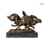 Statue en bronze, design de lapin naturel