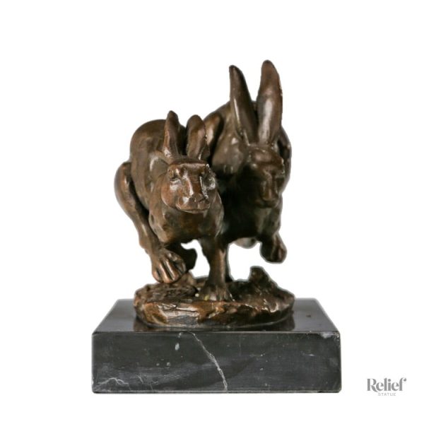 Bronze véritable, sculpture de lapin artistique