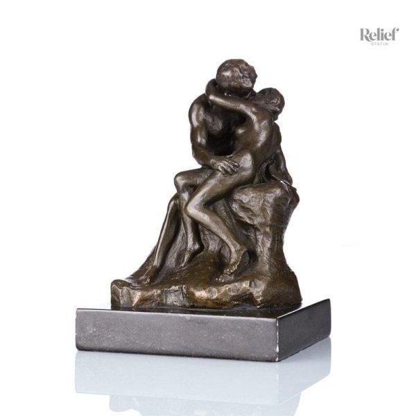 sculpture-le-baiser-de-rodin-1 Statue en bronze Le Baiser de Rodin 14 cm
