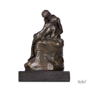 Sculpture Le Baiser de Rodin en bronze véritable